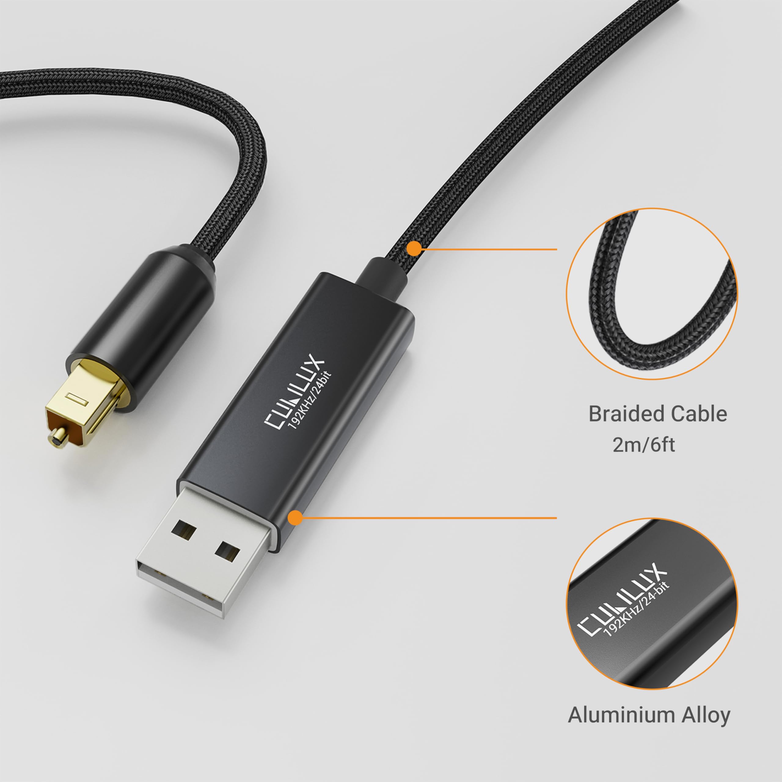 Amazon.com: Cubilux USB A to TOSLINK Optical Audio Cable
